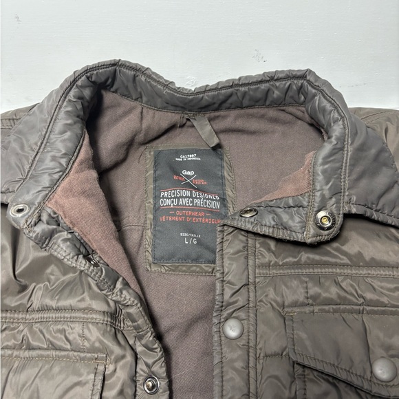 GAP Men's Brown Quilted Shirt Jacket - Picture 2 of 5